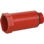 Bouchon test - Manchette 1/2''M O-ring  PVC - rouge