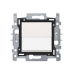Bouton-poussoir simple NO + porte-étiquette Original blanc Niko 101-60900