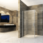 Cabine de douche - Verre 6mm transparent - Profil Gloss Chrome