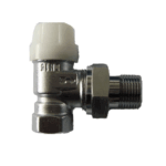 Corps de vanne thermostatique nickelé modèle equerre M30x1,5 - 1/2''