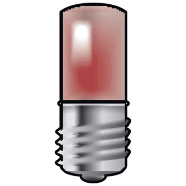 Lampe E10 avec LED rouge Niko 170-37003