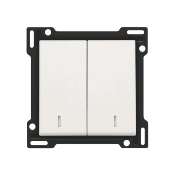 Manette double + voyant Original blanc Niko 101-61507