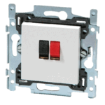 Prise audio simple  pour haut-parleurs Original blanc Niko 101-69800