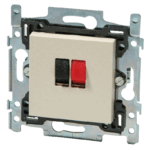 Prise audio simple  pour haut-parleurs Original crème Niko 100-69800