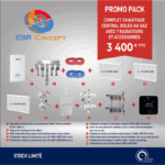 Promo Pack complet Chauffage central au gaz Bulex 25kw avec 7 radiateurs et accessoires