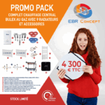 Promo Pack  complet chauffage central Bulex au gaz avec 9 radiateurs