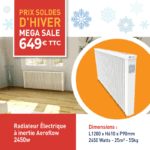 Promo Radiateur électrique Aeroflow à inertie sèche Maxi 2450 Watts