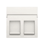 Set de finition avec porte-étiquette prise informatique double Original blanc Niko 101-65200