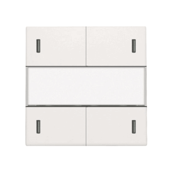 Set de finition bouton-poussoir 4NO 24V avec étiquette et Led Original blanc Niko 101-40350