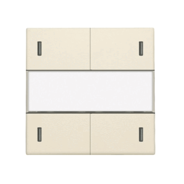 Set de finition bouton-poussoir 4NO 24V avec étiquette et Led Original crème Niko 100-40350