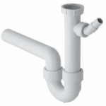 Siphon Geberit pour évier simple en PP 6/4"-40 mm blanc