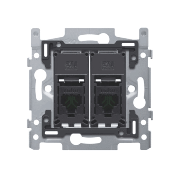 Socle prise informatique double fixation à vis RJ45 Niko 170-65252