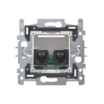 Socle prise téléphonique double RJ11 Niko 170-09030