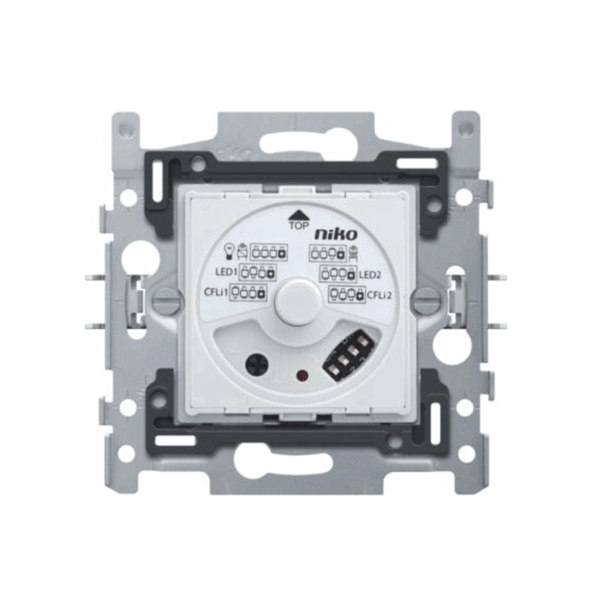 Socle variateur universel plus (Led) à bouton rotatif 5 à 325W Niko 310-01900