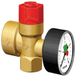 Soupape de sécurité + manomètre Caleffi  1/2''